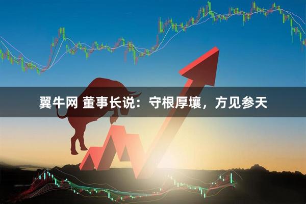 翼牛网 董事长说：守根厚壤，方见参天